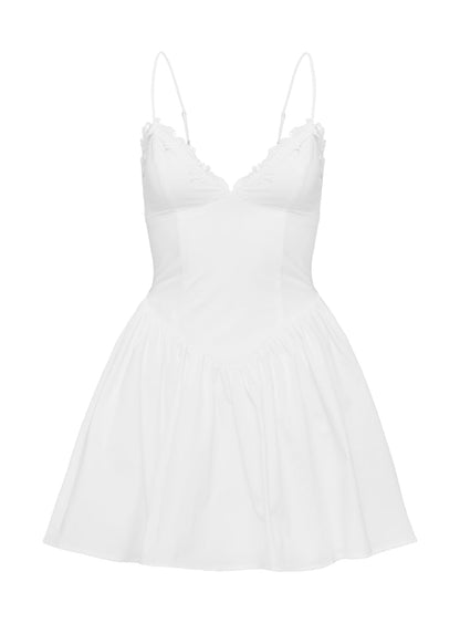 Emberleigh Flare Mini Dress White