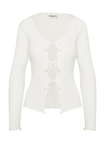 Girl Gone Wild Long Sleeve Top White