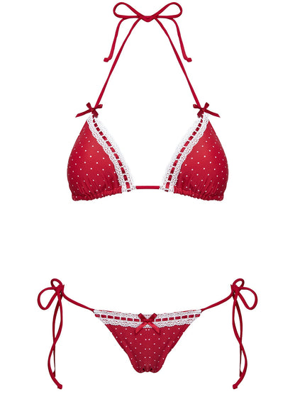 Crispy Bikini Bottoms Red Polka